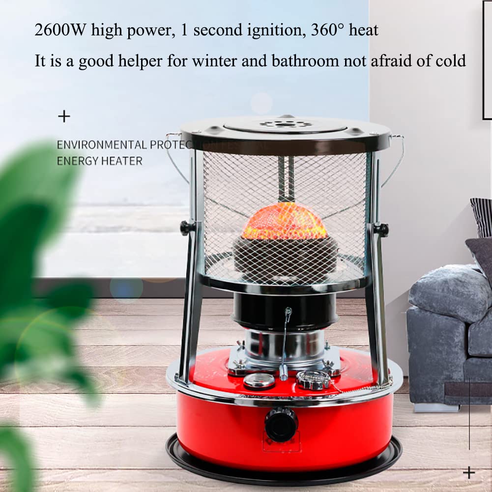 Patio, Terrazza, per Interni All'Aperto, Stufa a Cherosene da 9000 Btu/H, Campeggio, Stufa a Cherosene Regolabile con Bruciatore Di Fuoco