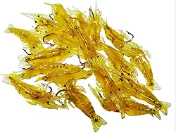 Kit Iscas Artificiais Camarão Aromatizado 4cm – Silicone com Anzol para Robalo, Tucunaré e Black Bass