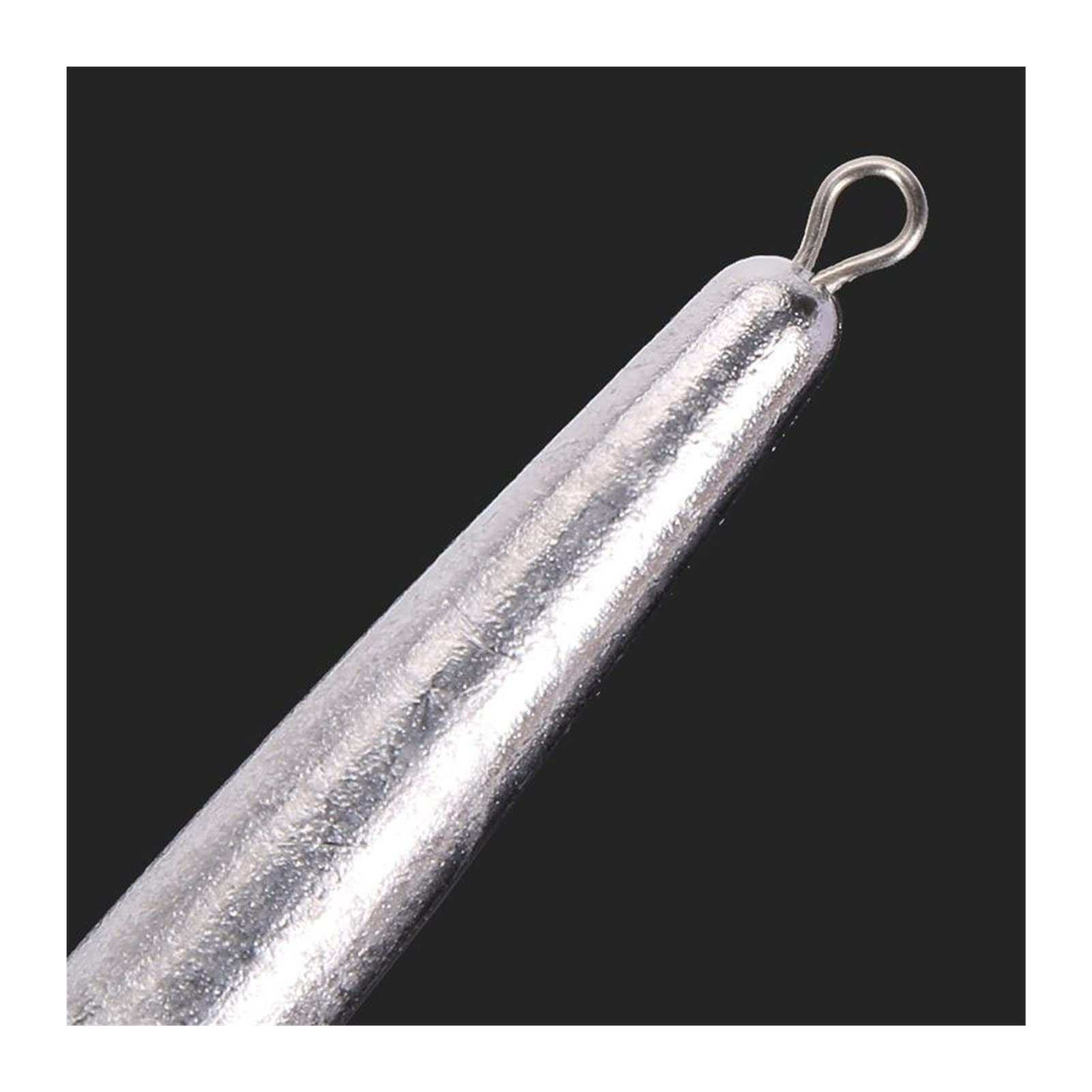 10 sztuk Długie obciążniki wędkarskie z ołowianym paskiem z wiszącym pierścieniem ze stali nierdzewnej do łatwej zmiany obciążników wędkarskich Wyraźna skala obciążników żyłki wędkarskiej, 30