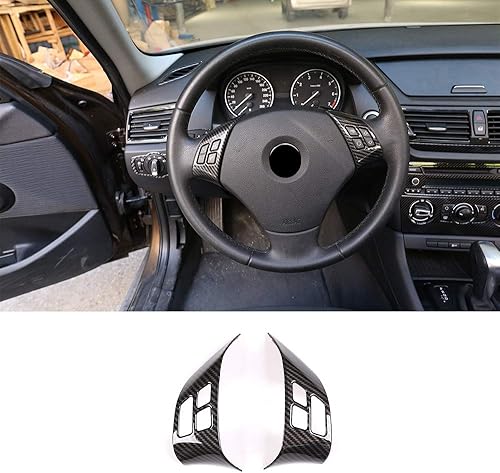 YIWANG - Adhesivo de fibra de carbono para el marco del volante del coche, para BMW X1 E84 2010-2013, para BMW E90 E92 3 Series 2005-2012