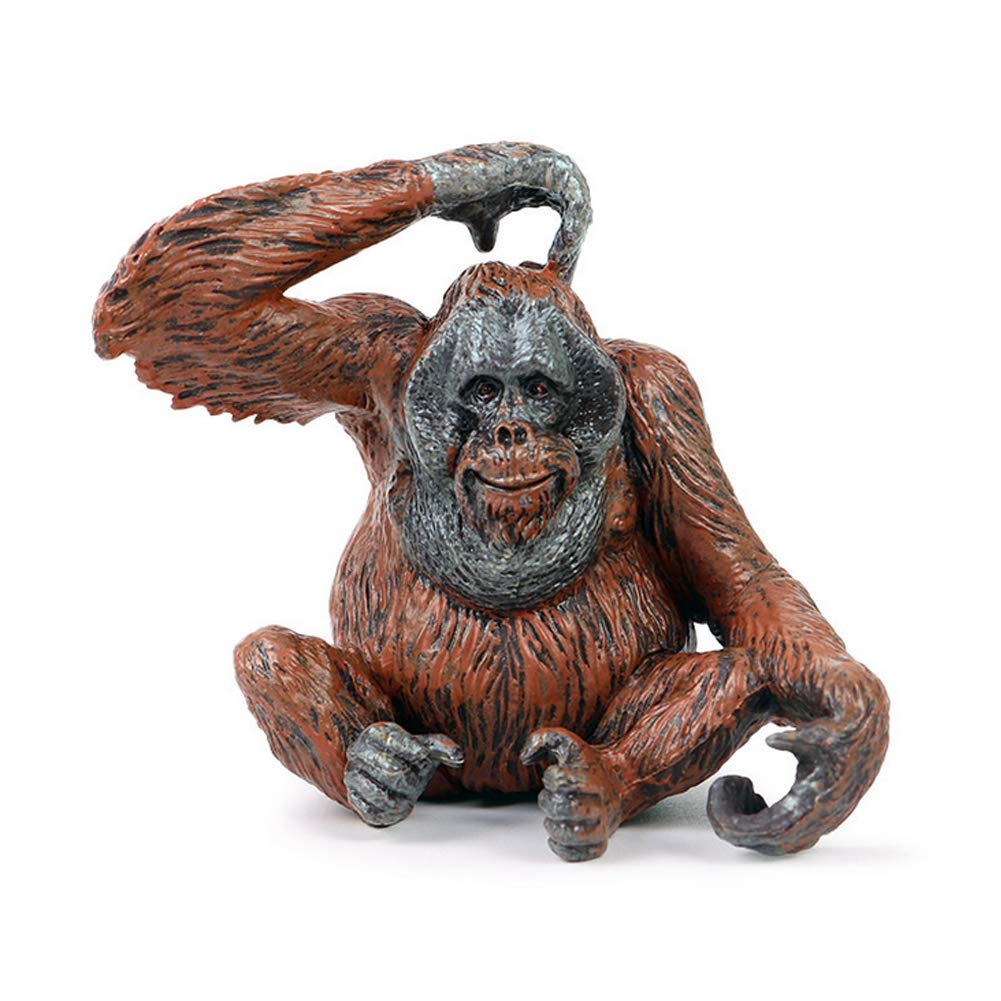 Orangutan Sculpture Wild Animal Figure Statue Garden Home Decoration Sculpture Collection Ornaments Children's Toys