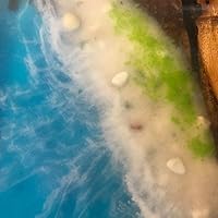 Vista 80 de Mesa de epoxi transparente, mesa de sofá con forma cuadrada, mesa auxiliar de resina de madera, mesa de centro de madera con borde natural para sala