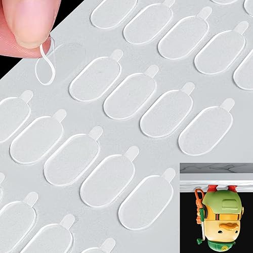 600 masillas adhesivas de doble cara con lengüetas para tirar, 0.31 x 0.51 pulgadas, impermeable, extraíble, adhesivo adhesivo para pared, figura,