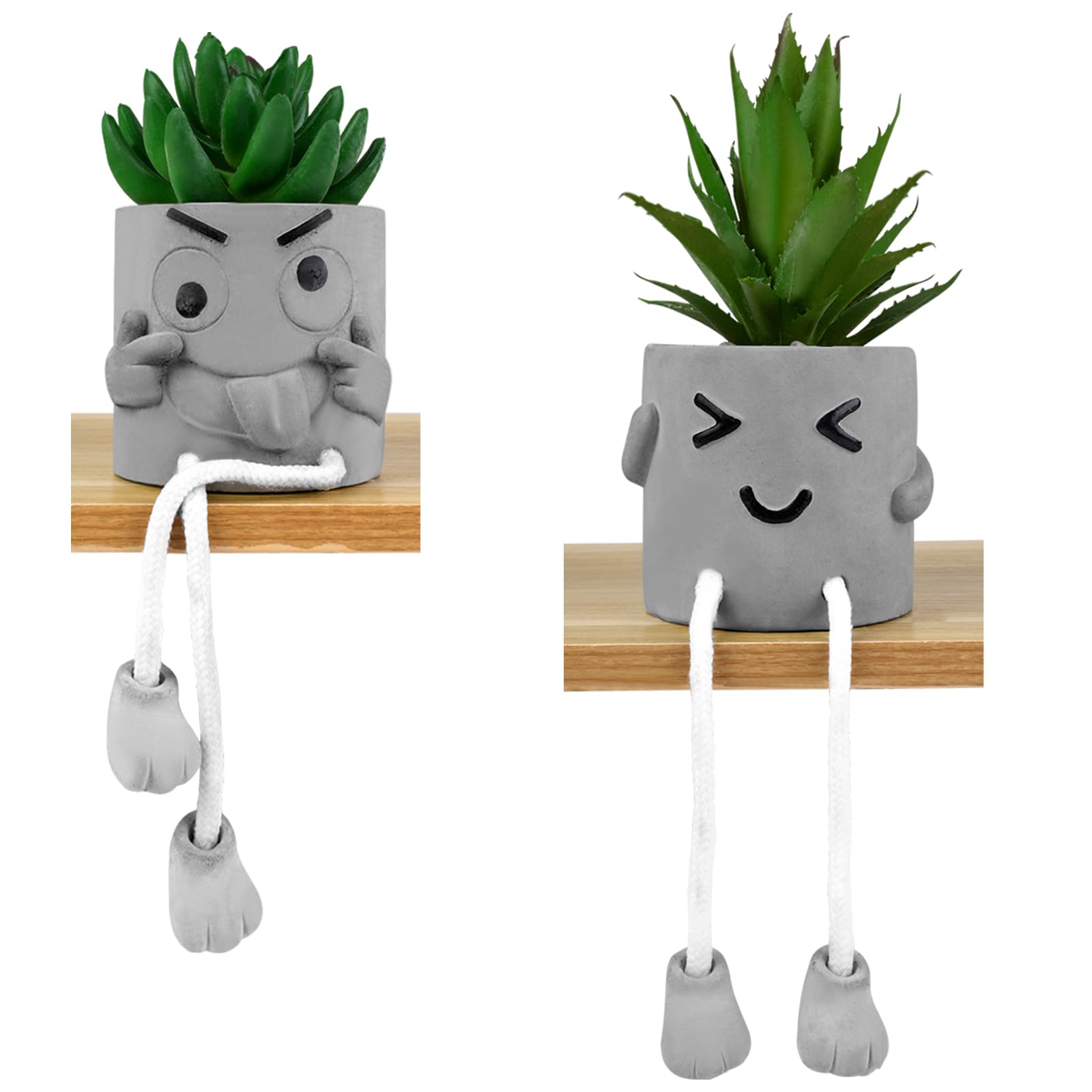 Petites plantes artificielles Maxmoc en pot suspendu pour decoration interieure x2