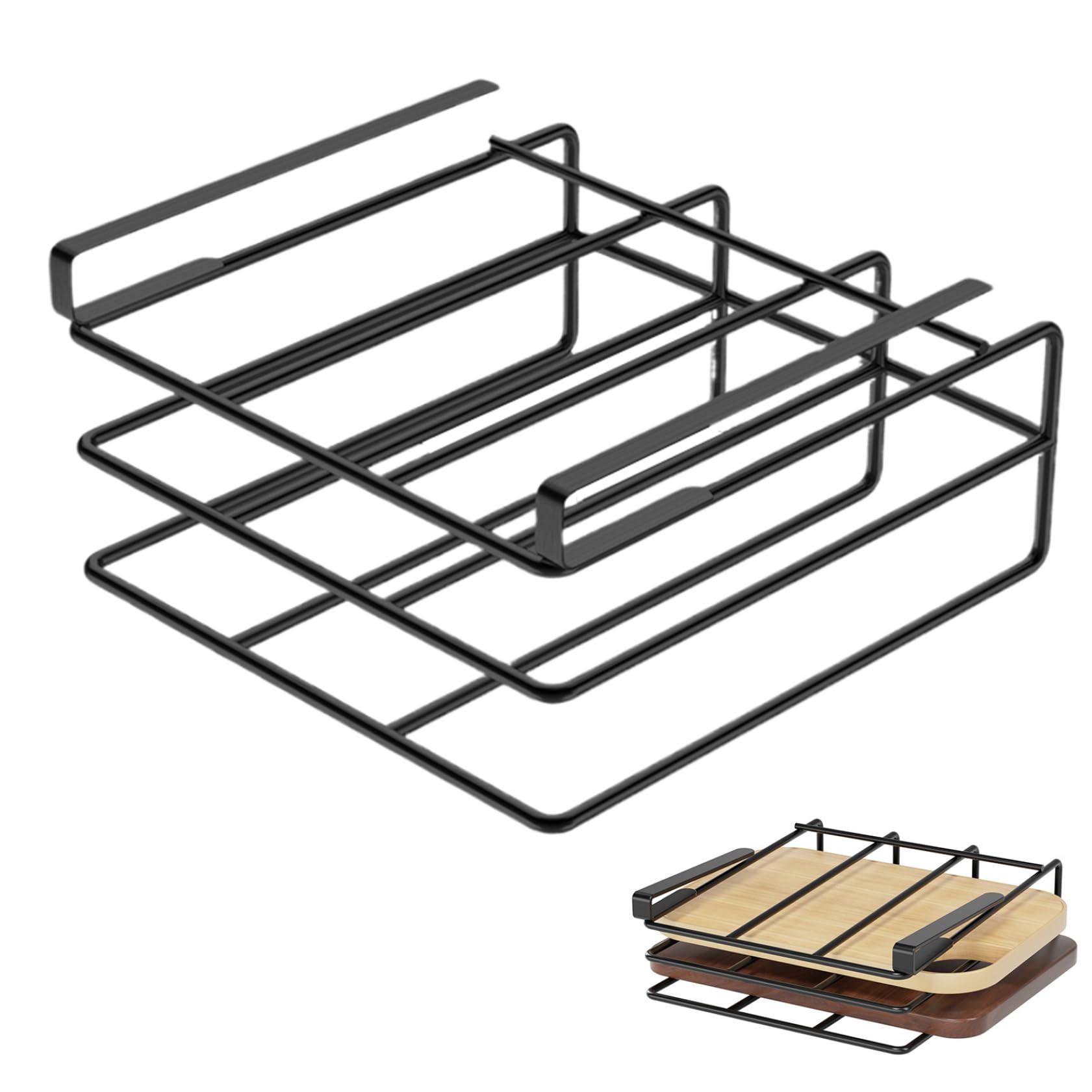 Stockage de la planche à découper 10.4x11.8x2.4 '' '' panneaux de coupe en métal Économie d'espace d'organisateur sous le porte-panneaux de hachage d'étagère