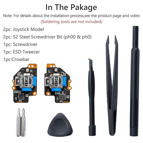 Miniatura 7 de GuliKit (no drift) Type A Electromagnetic Joystick Module, for Steam Deck Type A Stick (with Tools), Thumbstick Repair Parts, Hall Effect Sensor