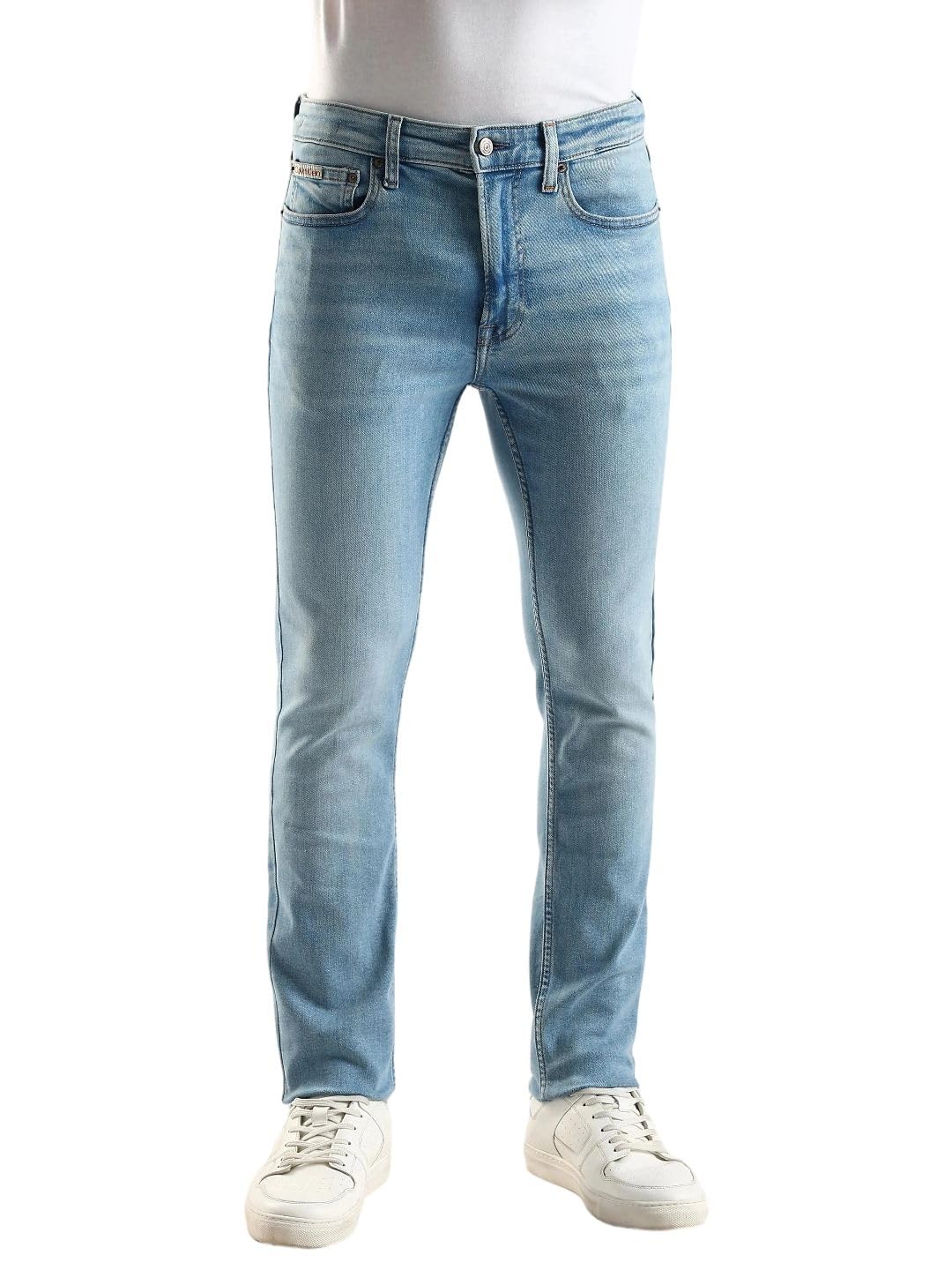 Mid-Wash Skinny Fit Mid Rise Jeans-image-43