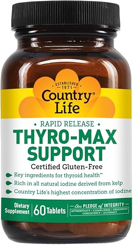 Miniatura 3 de Country Life Thyro-Max Support - 60 tabletas - Soporte de glándula tiroides - Sin gluten