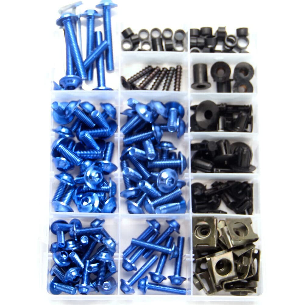 Kit 223 Pièces Boulons Carénage Moto - Noir - Vis, Écrous, Rondelles - Universel Montage Carrosserie
