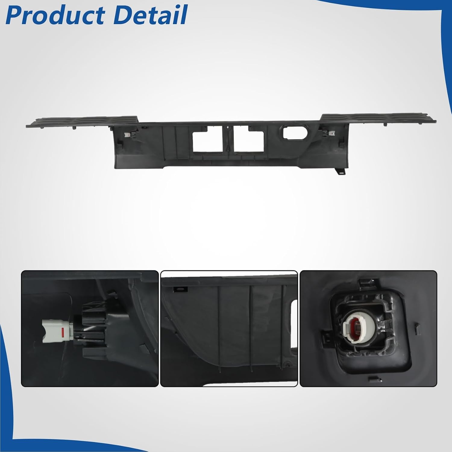 WFLNHB Rear Step Bumper Chrome Steel Replacement for Toyota Tundra 2014-2021 with Park Assist Sensors Holes TO1103120