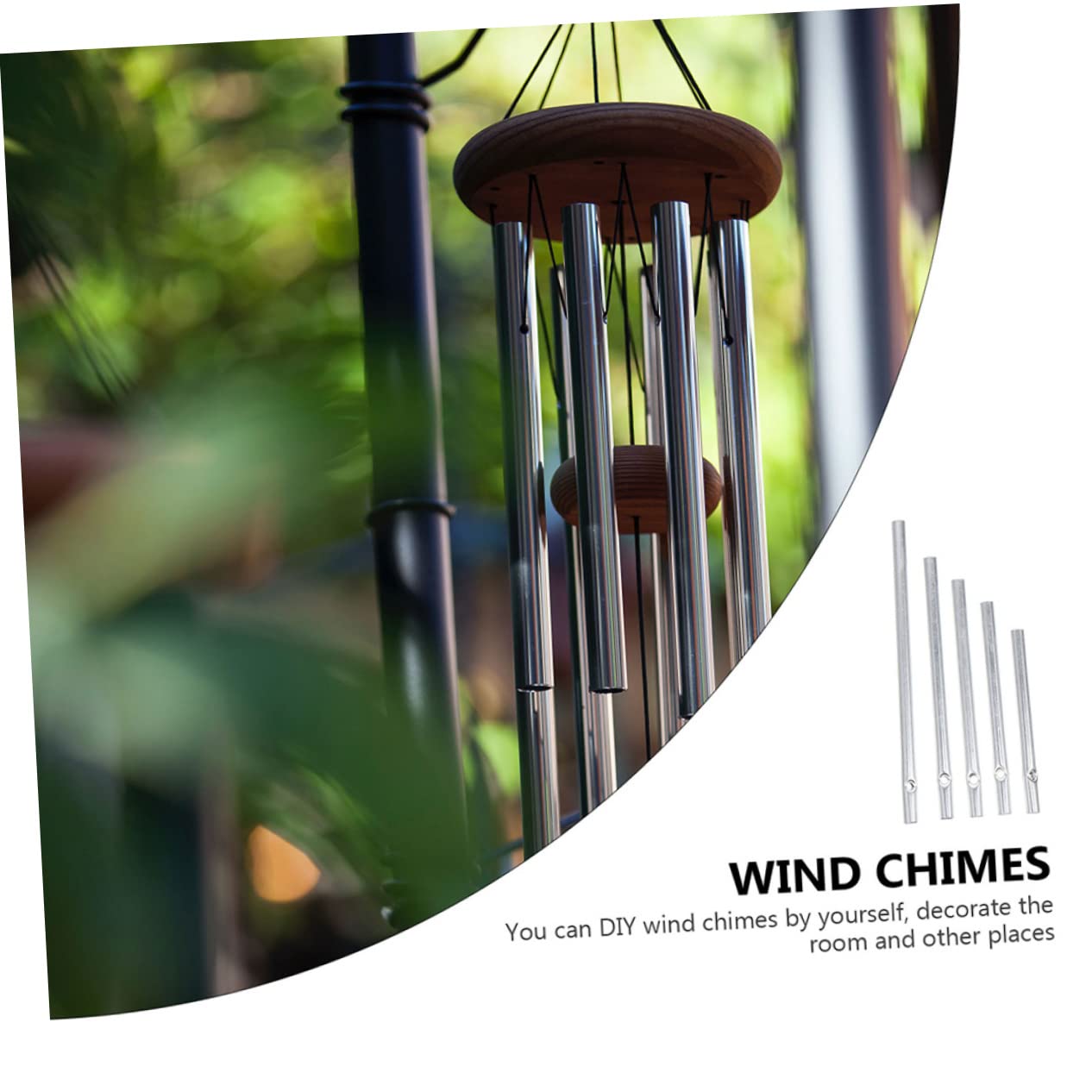 BESPORTBLE 200stücke Windspiel Rohre Klangspiel Rohre Durchmesser Für Mädchen Bastelmaterialien Und Kreative Projekte Für Garten Und Balkon