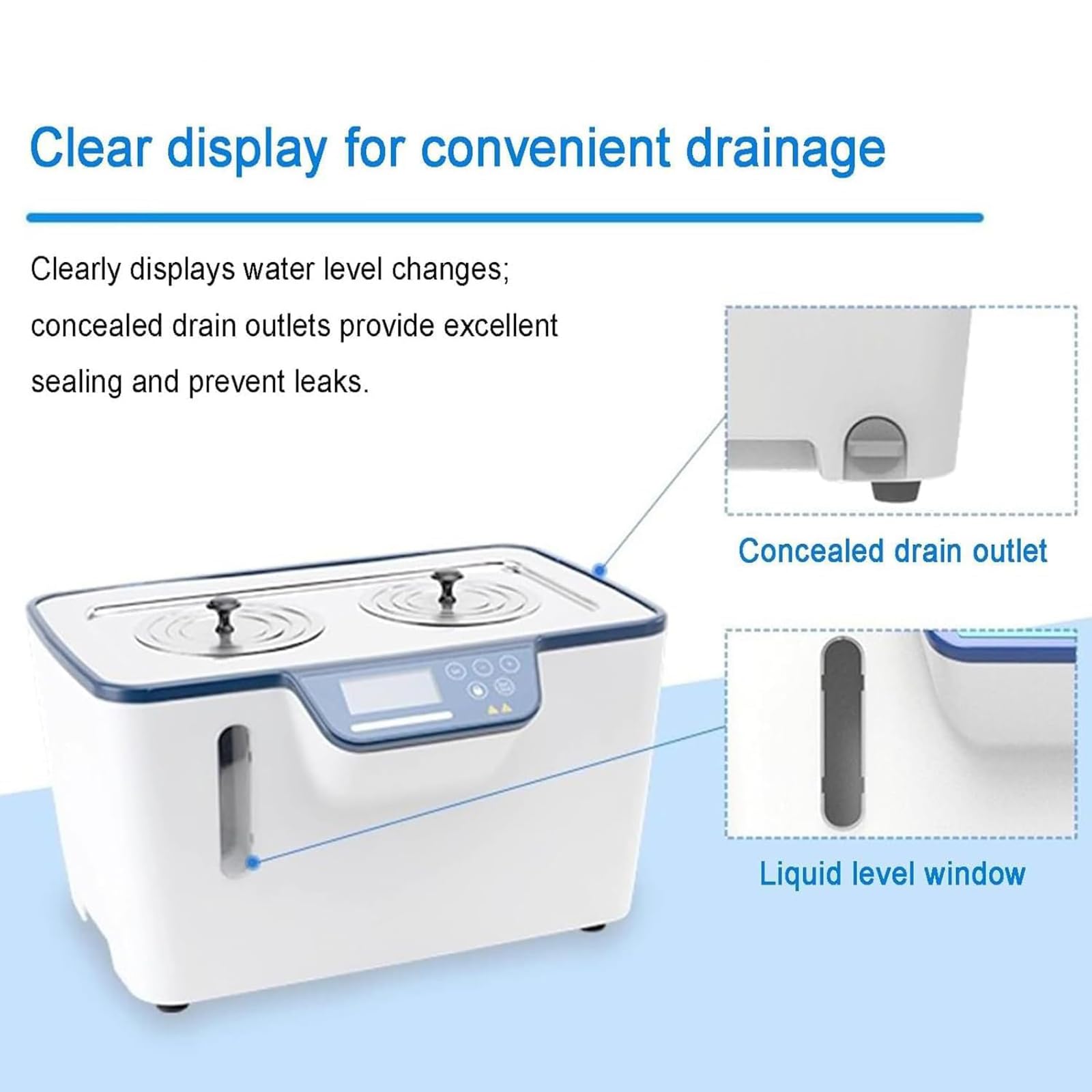 Baño María Digital De Laboratorio, Calentador Termostático RT-100 ℃ Dispositivos De Calentamiento De Laboratorio, Interior De Acero Inoxidable De 5 L, Temporizador De 1 Min a 99 H 59 Min, Protección