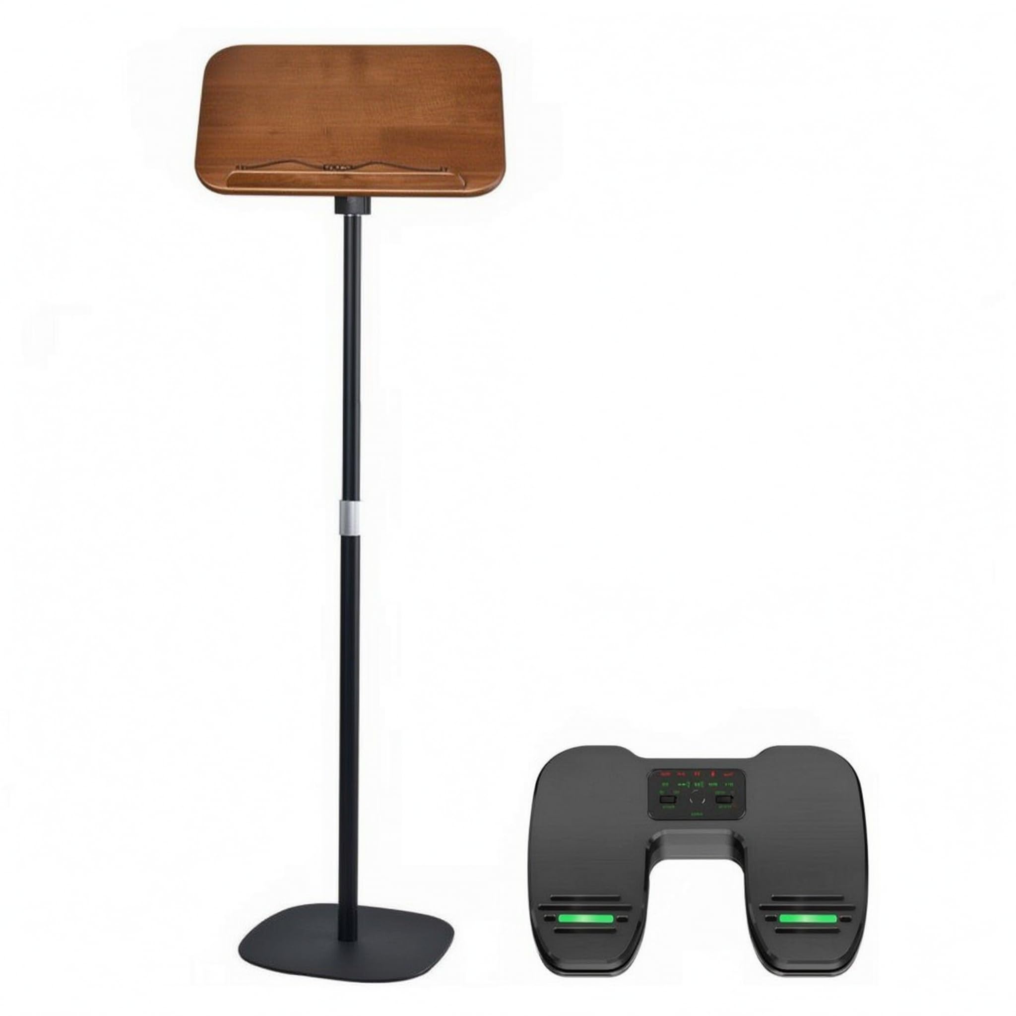 predolo Atril de Lectura Ajustable con Pomo para Pasar Páginas de Madera y Acero al Carbono para Músicos Lectores y Oficinistas Adecuado para Uso en Casa y