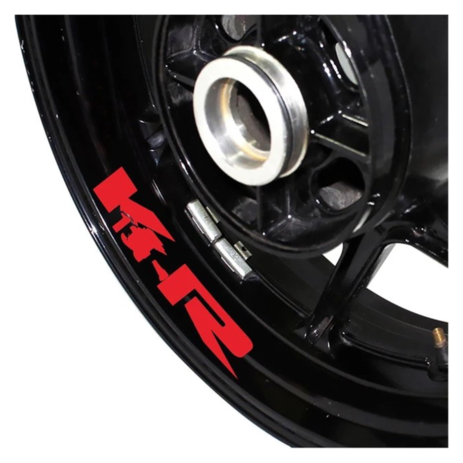 Naklejki na koła motocyklowe Dla B&MW Dla K1300R Dla K1300r Nocne Naklejki Odblaskowe Folia Wewnętrzna Felga Motocykla Wodoodporne Naklejki Naklejki na felgi(Reflective Red)