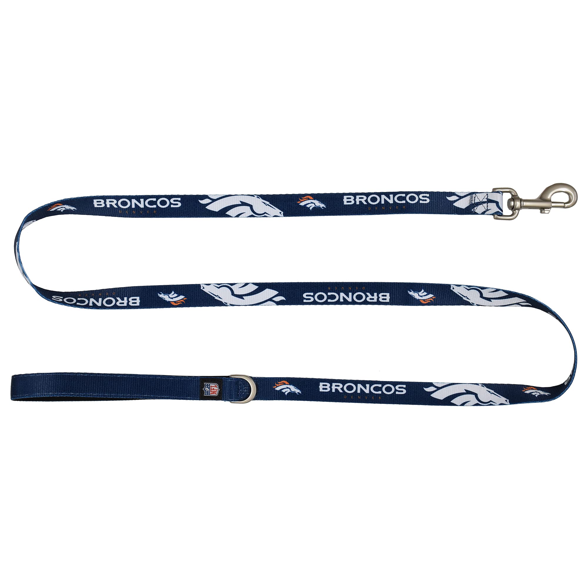 Denver Broncos laisse robuste anti-traction pour chien Littlearth de 152cm