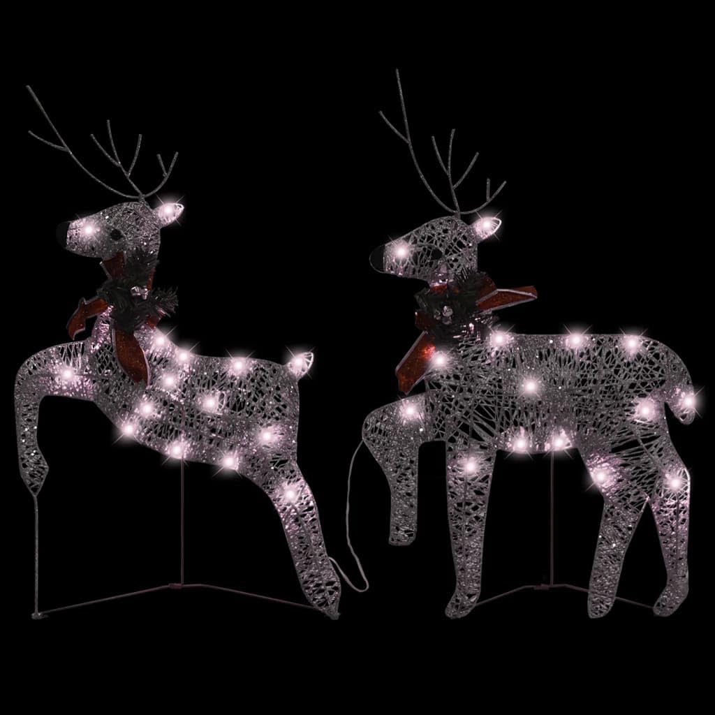led lichterkette mit batterie,lichterketten,LED-Rentiere 2 Stk. Gold 40 LEDsGeeignet für Patio, Schlafzimmer, Wohnzimmer, Weihnachten