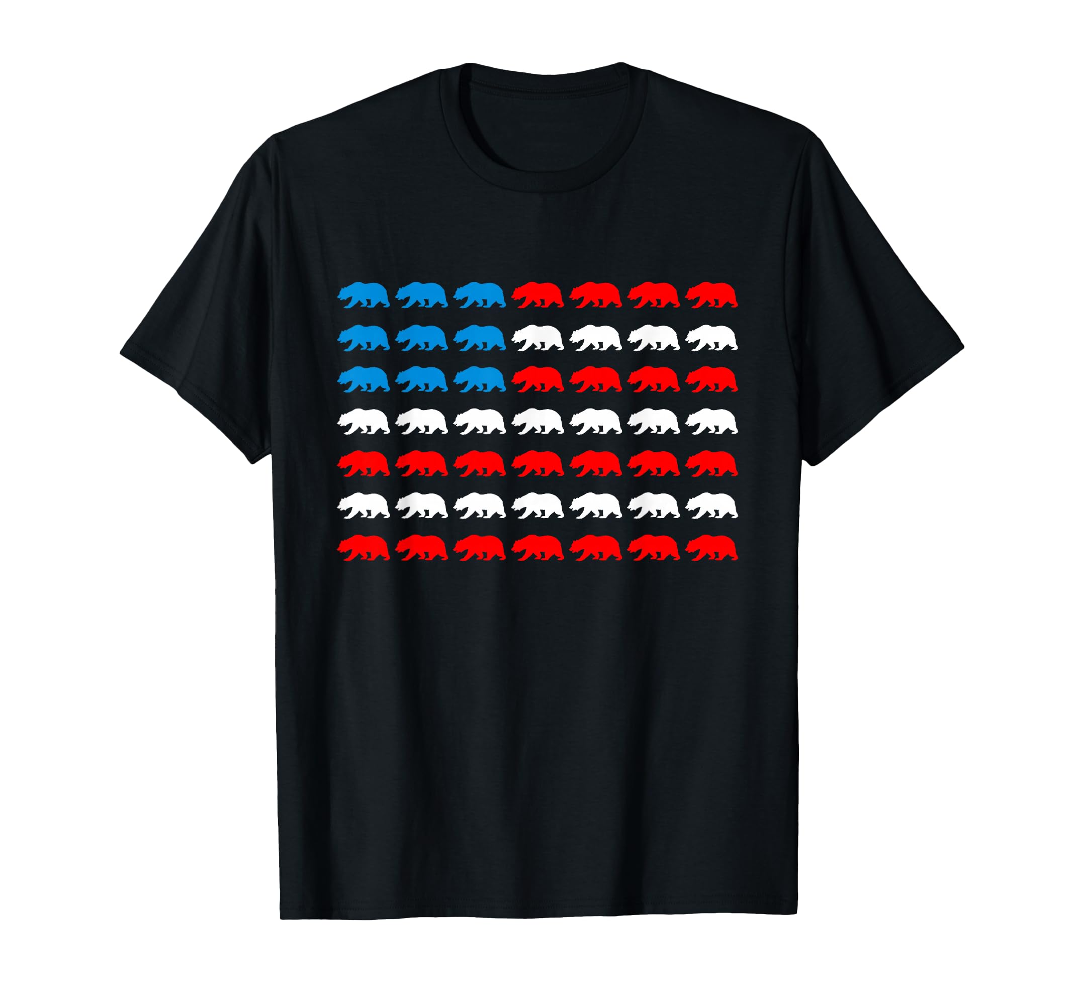 Bear Animal American Flag Independence Day 4th Of July T-Shirt