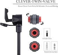 Vista 5 de Mini bomba de bicicleta con medidor – Bomba portátil para neumáticos de bicicleta – Bomba de aire de bicicleta de 120 PSI se adapta a Presta &