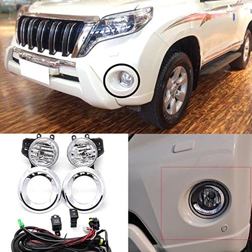 Auto-Tech Repuesto de lámpara antiniebla para Toyota Prado 27004000 2014-2015 Kit de montaje de faros antiniebla delanteros (un par)