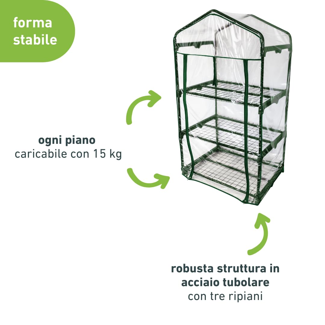 Windhager Serra per Balcone, per Erbe, pomodori & Co 68 x 49 x 128 cm