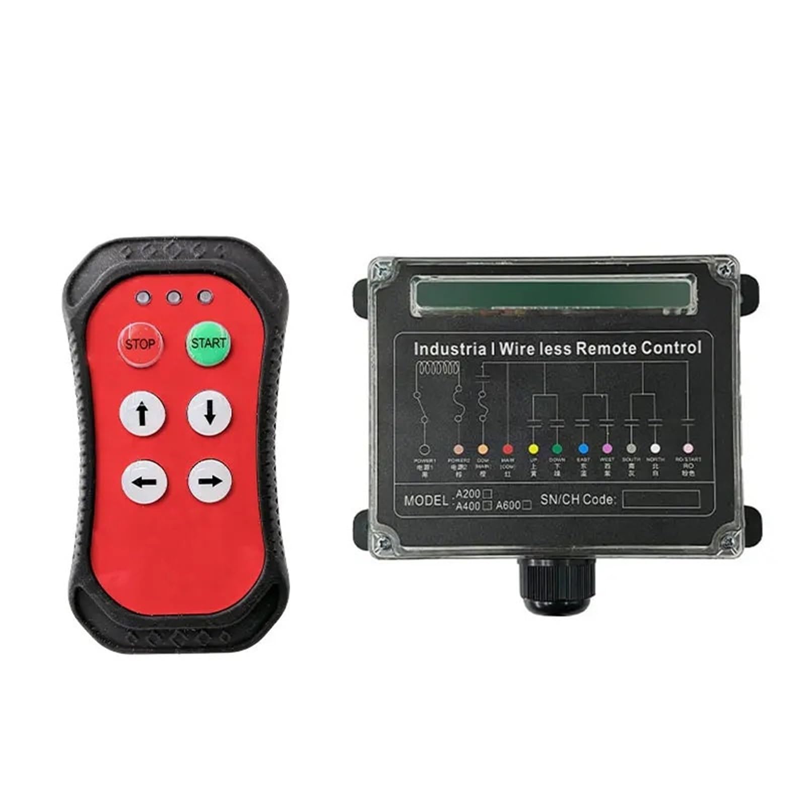 Controlador De Elevación De Grúa for Camión A400 De 4 Teclas(Orange 1T1R,ACDC12-72V)