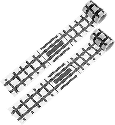 2 rollos de cinta de papel de carretera, cinta de papel para vías de ferrocarril, calcomanías de tráfico para carretera, cinta de carretera para
