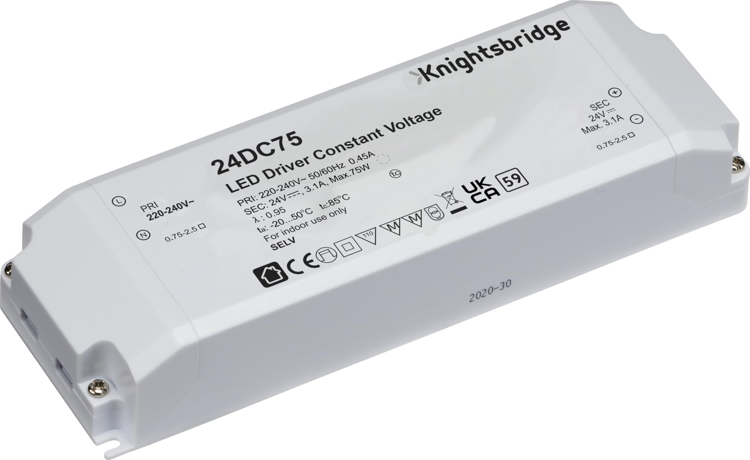 IP20 24V 75W DC LED Driver - Constant Voltage