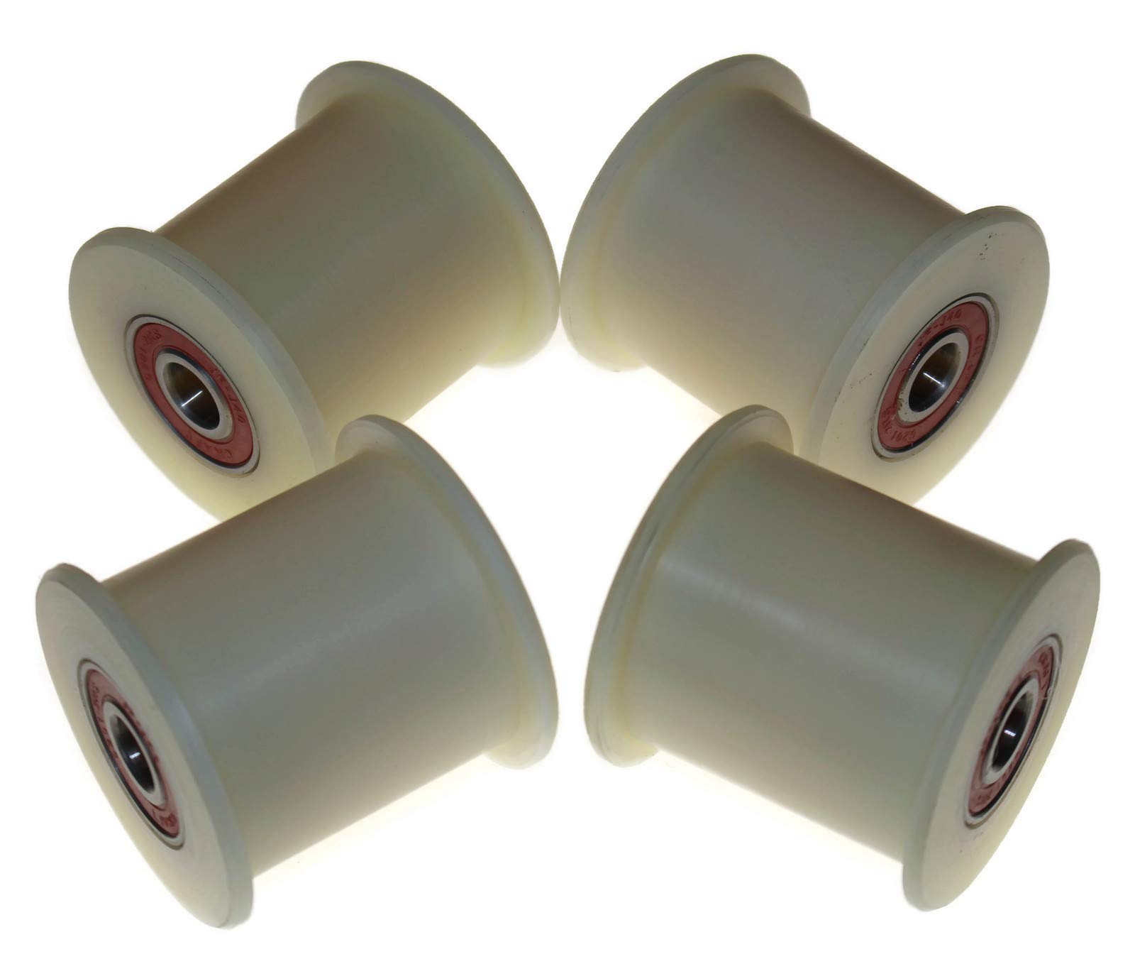 Sachet de 4 cales de courroie en nylon 60 mm diamètre 50 mm rainure 12 mm roulement usiné avec précision dans l'UE (60-50-12)