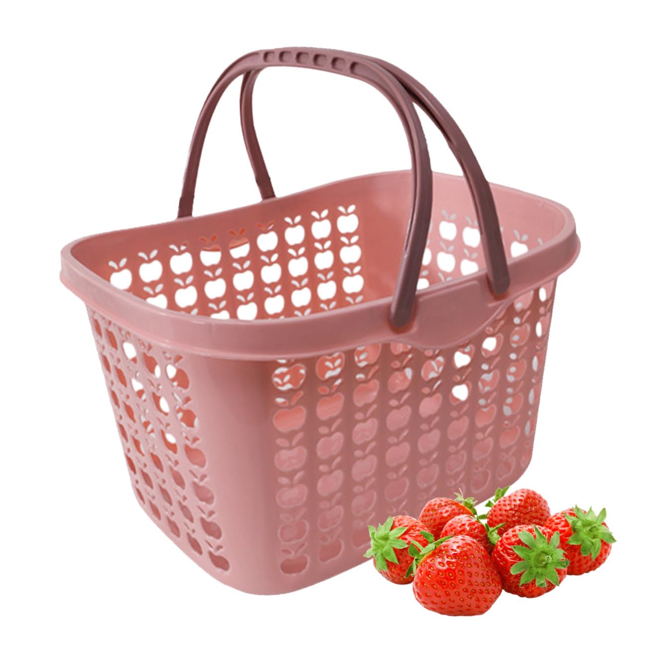 Baluue Einkaufskorb Aus Kunststoff 31x22,3x19cm Mit Ergonomischem Griff Für Obst Und Gemüse Vielseitiger Organizer Für Küche Bad Picknick Und Gartenpartys