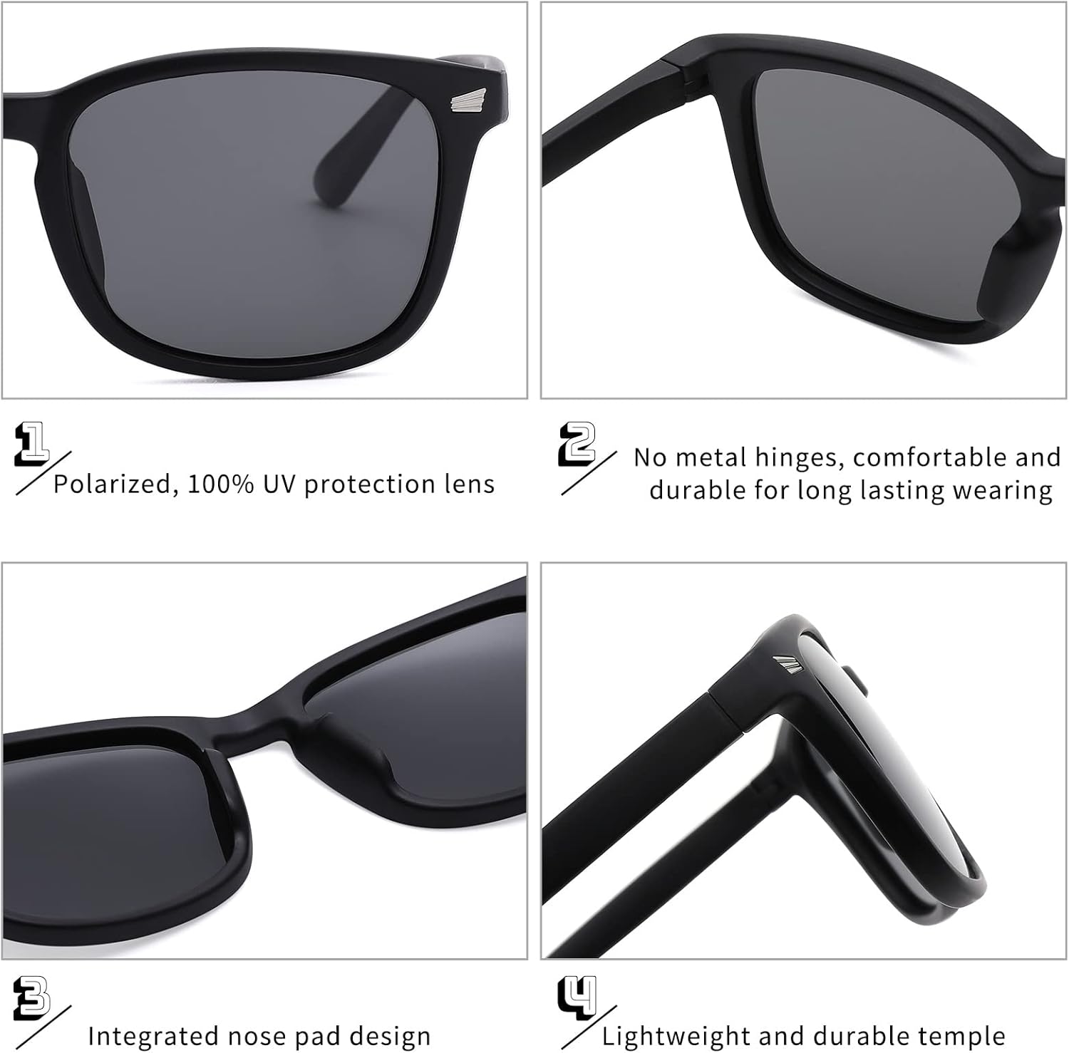 COASION Polarized Kids Sunglasses UV 400 Protection for Girls Boys Classic Retro Style Toddler Shades Age 3-12 - Image 4