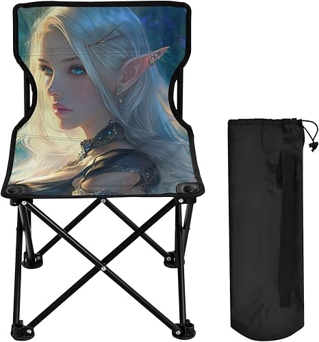 Miniatura 4 de Hermosa mochila plegable etérea para mujer, sillas de playa para adultos, mochila ligera con bolsa de transporte, sillas de pesca en hielo para