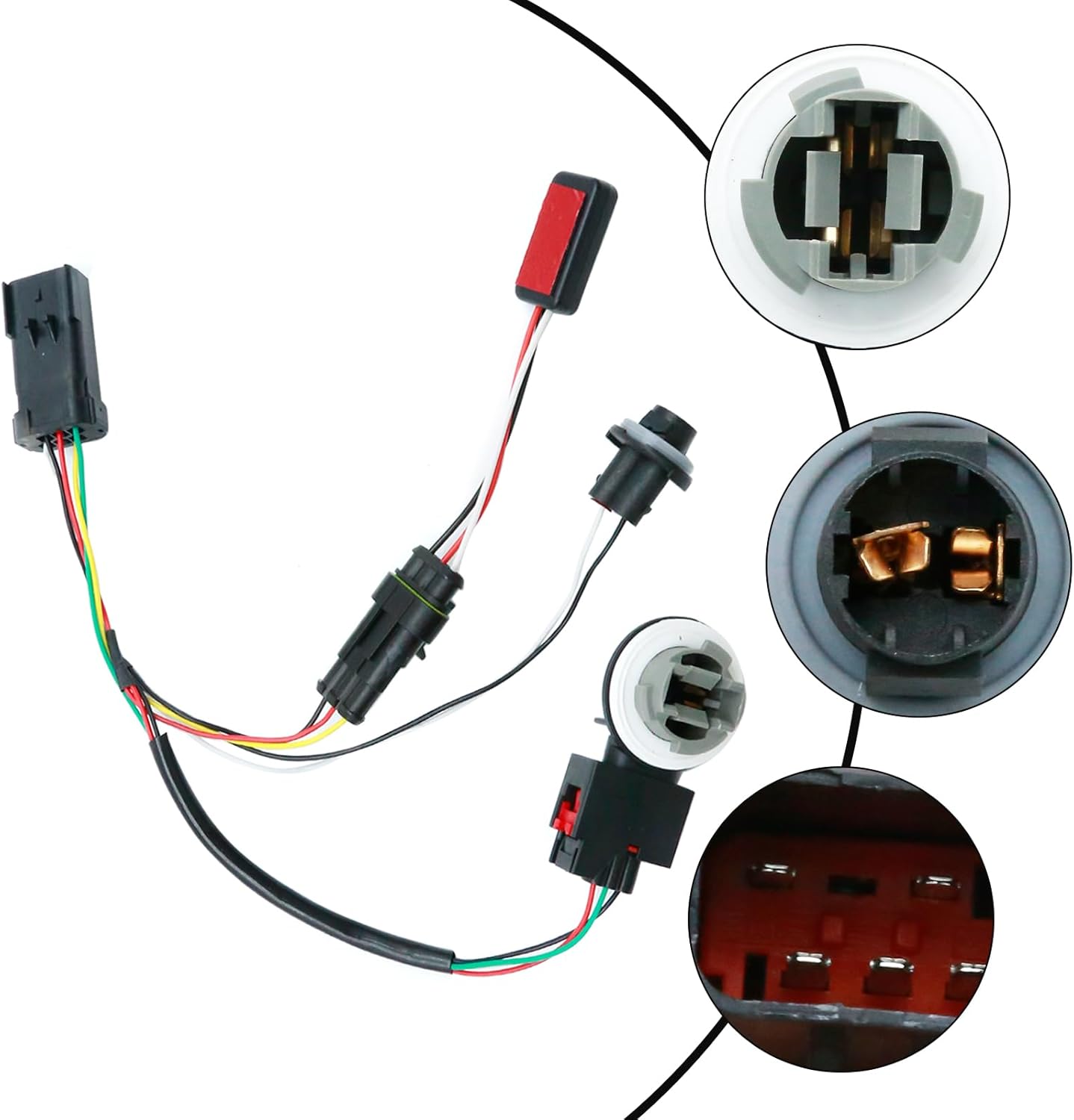 2 Pack 55277415AA Tail Lights Wiring Adapter Assembly, Replacement for Ram 1500 2013-2022, Replacement for Ram 2500/3500 2013-2018, Replaces 55277414AA WJ20-0696WH