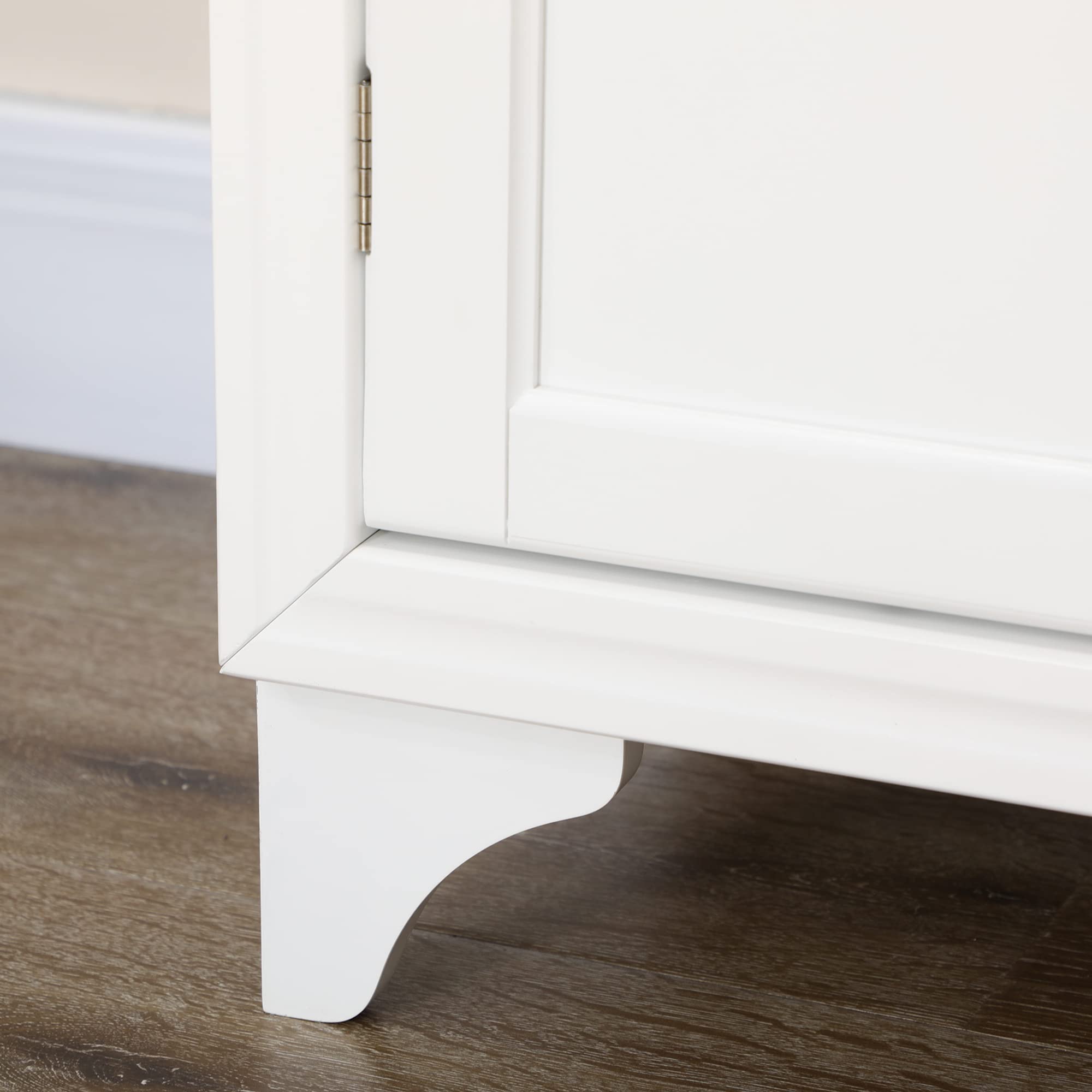 HOMCOM Buffet Haut Armoire de Cuisine 4 Portes 2 placards et 1 tiroir Central Hauteur 170 cm avec étagère réglable - Blanc