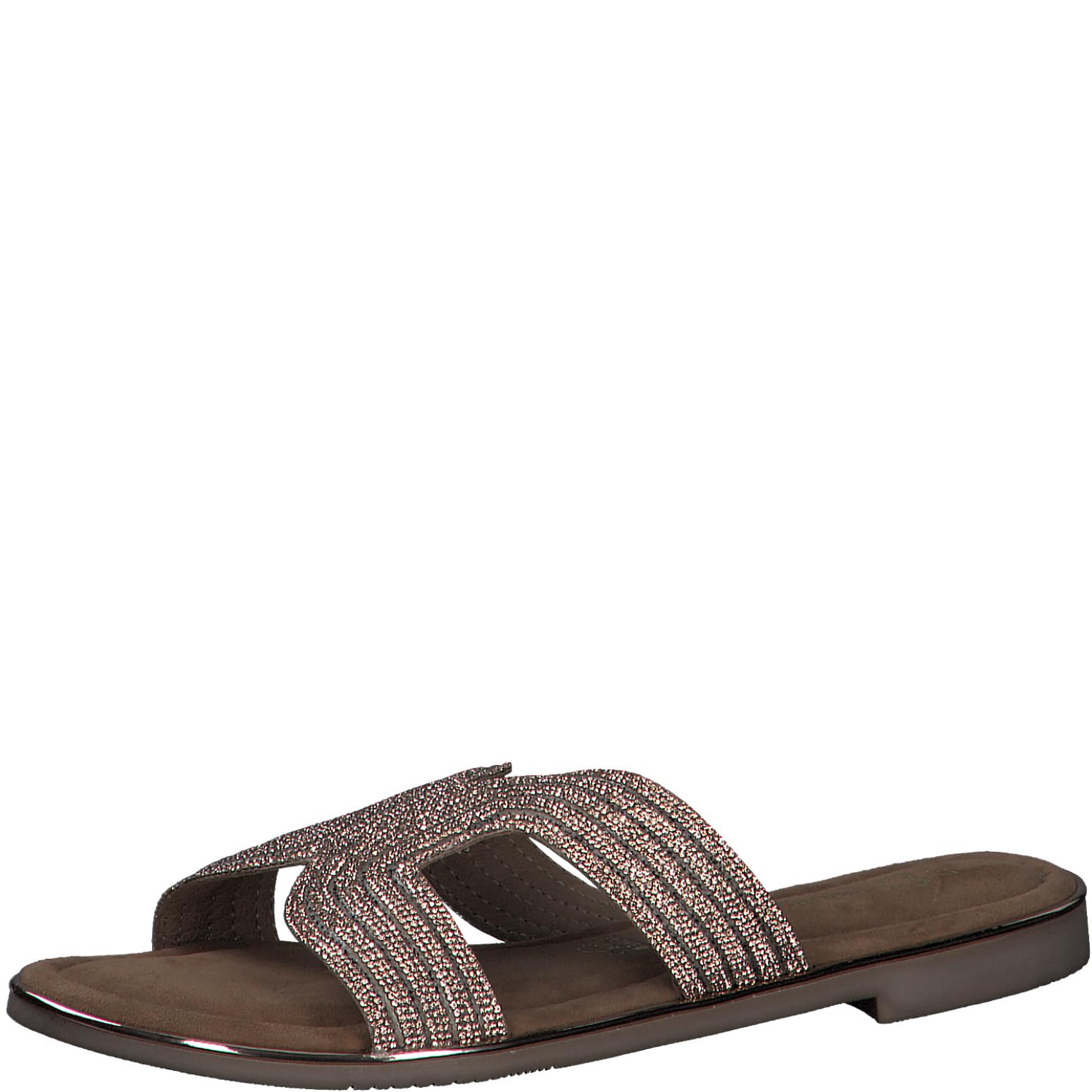 MARCO TOZZI Women's 2-27126-42 Mule, Metallic Rose, 5.5