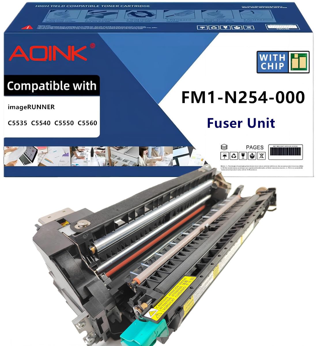AQINK FM1-N254-000 Fuser Unit Replacement for Canon FM1-N254-000 Fuser Unit Compatible with Canon imageRUNNER C5535 C5540 C5550 C5560 Printers (1-Pack, 110V)