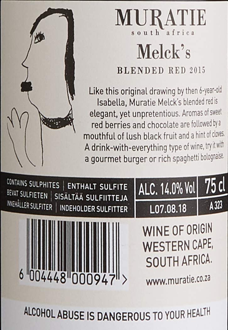 Muratie Estate Melck´s Blended Red (1 x 0.75l) (Packung mit 6)