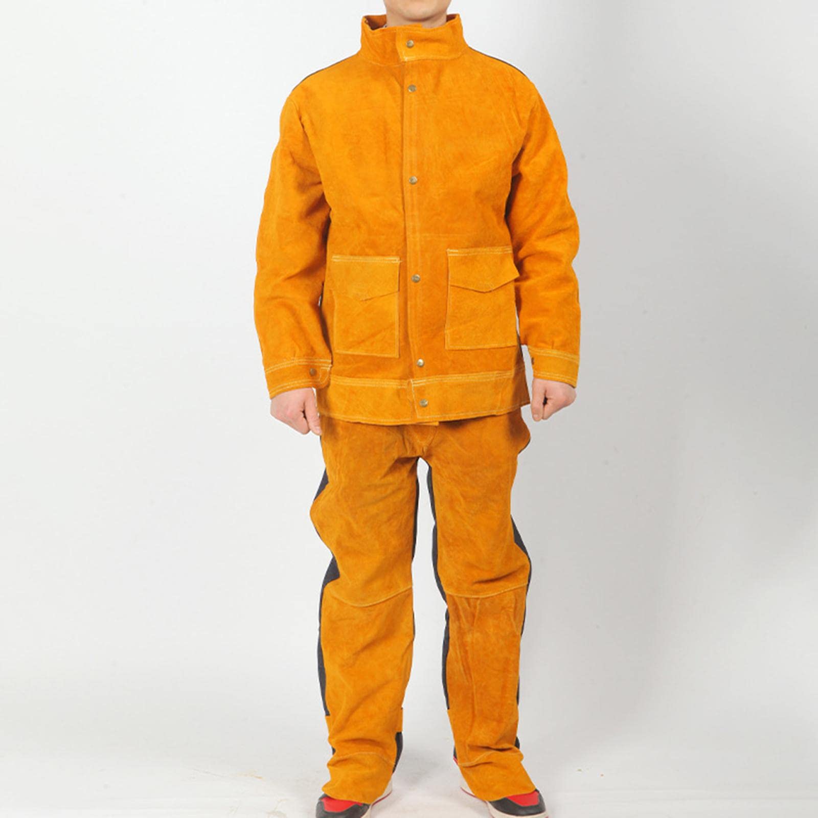 Vêtements de Soudage Haute Performance En Cuir de Vachette, Veste et Pantalon de Soudage, Outils Résistants à La Chaleur