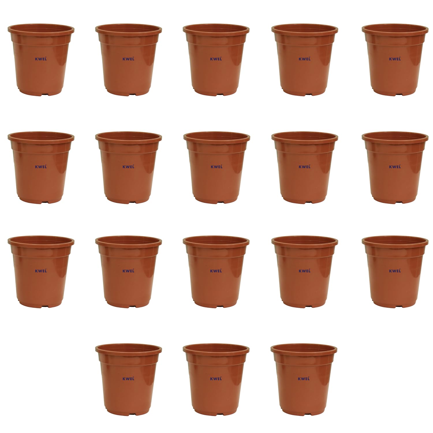 KWEL N Pot for Home Garden | Planters for Outdoor Balcony and Nursery | Flower Planting Pots Size 5" Brown Color (Pack of 18) (B0CNTRNBM1) Amazon Price History, Amazon Price Tracker