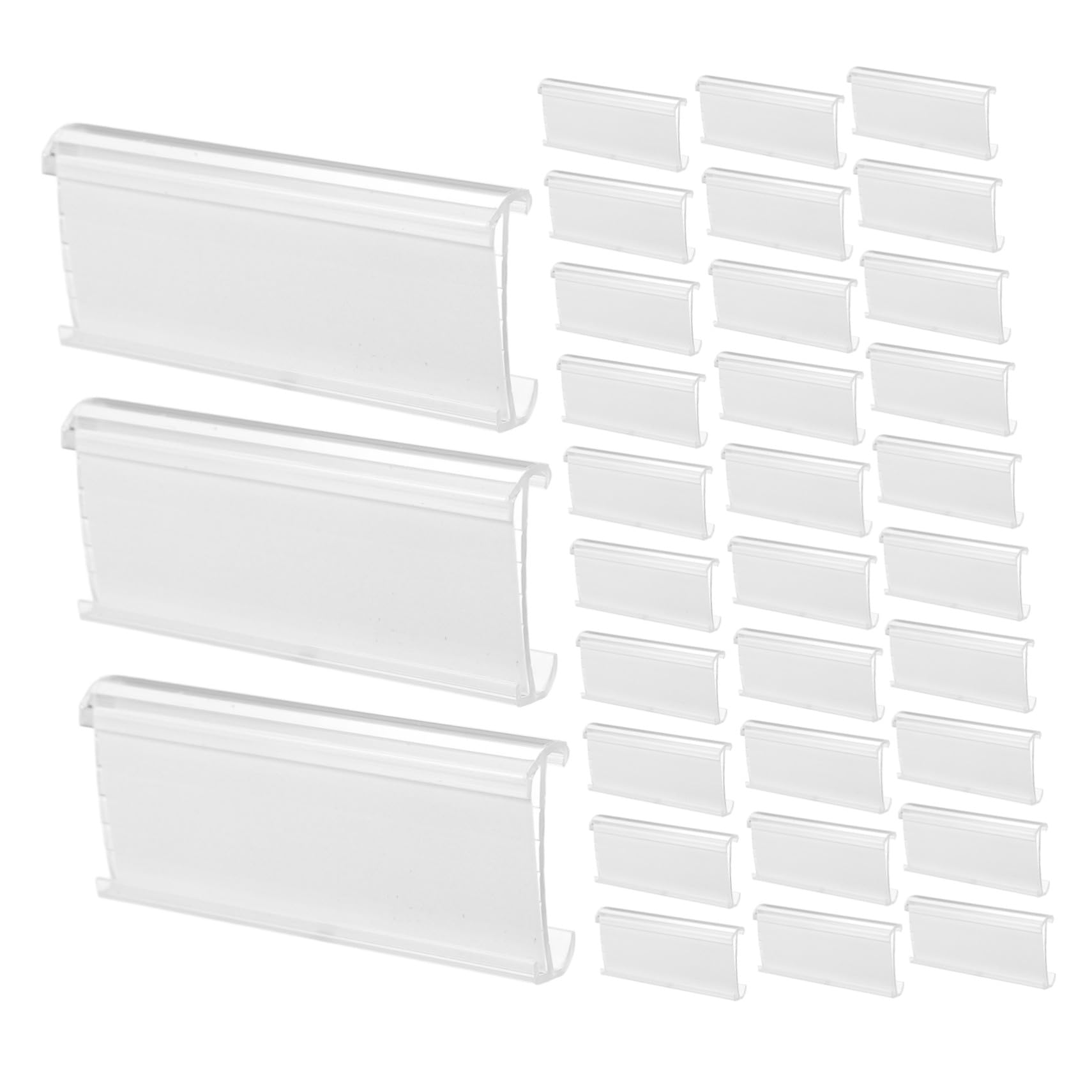 Porte-étiquettes de Prix pour Étagère en Pvc 100 Pièces Clips