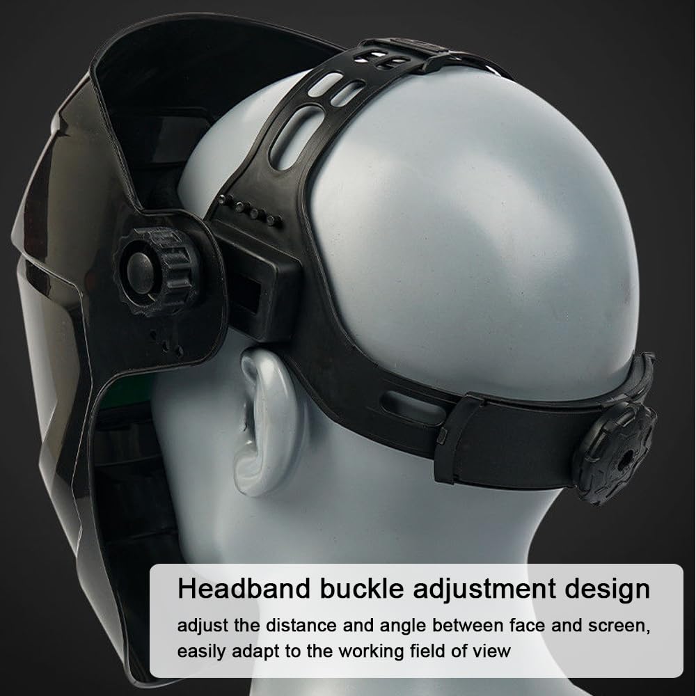 Maschera Saldatura Weytoll A Energia Solare, Oscuramento Automatico 9-13, Visione Panoramica