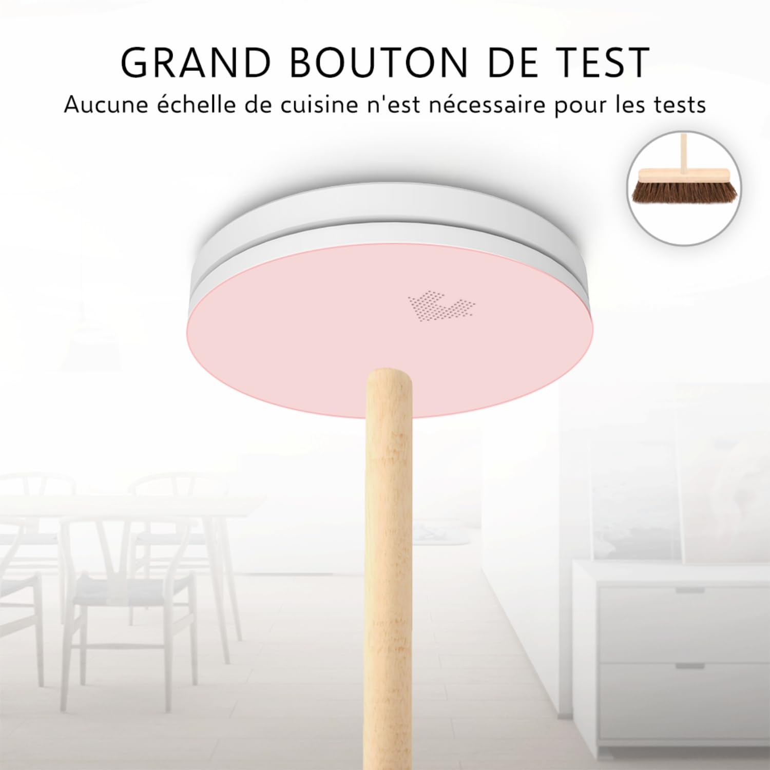 ELRO FS4610 | Détecteur de fumée 3 pièces | Le Détecteur de Fumée Le Plus Fin du Monde | Batterie 10 Ans | Conforme à la Norme Européenne EN14604 | Blanc | 3 Pièces