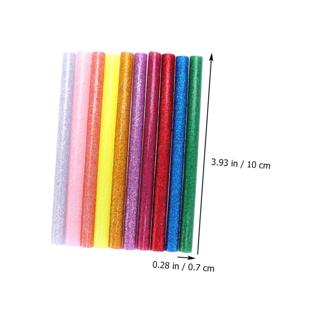 LIFKOME 100pcs Glitter Hot Melt Glue Sticks for Crafts Colorful High Adhesive Glitter Glue for Art Projects Home Repairs and Creative Sealing