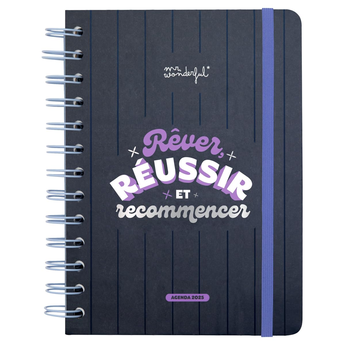 Mr. WonderfulWonder Small 2025 Week to View Diary - Dream, Success & Start Again - Includes 8 Sheets of Stickers and Motivation Phrases