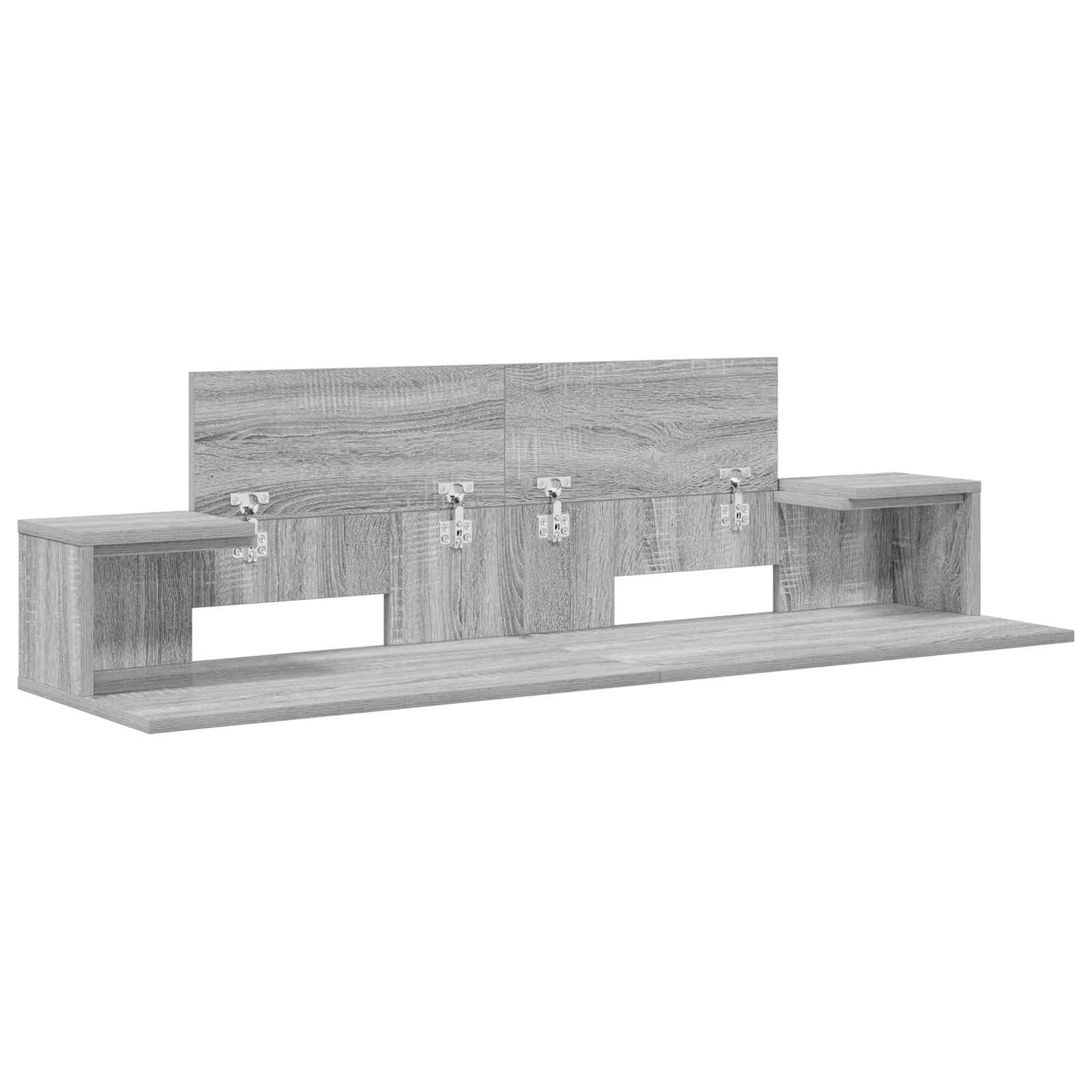 Keyboard-Schrank Holzwerkstoff 130 cm Sonoma-Grau