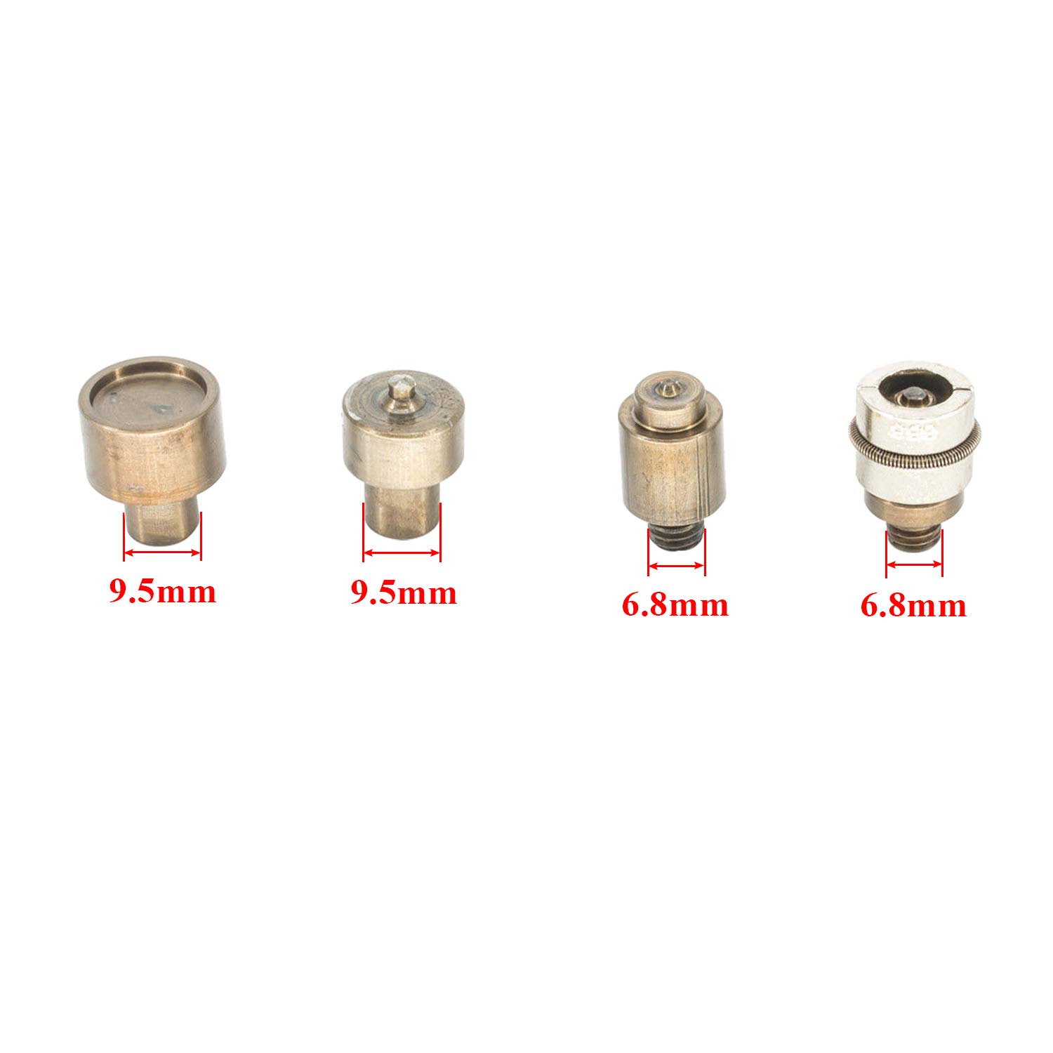 WedDecor Set di fustelle con bottoni a pressione da 15 mm e pinza ZYT rosa con morsetto da banco, bottoni senza cucire, kit di strumenti di installazione per giacche in pelle fai da te, borse, lavori