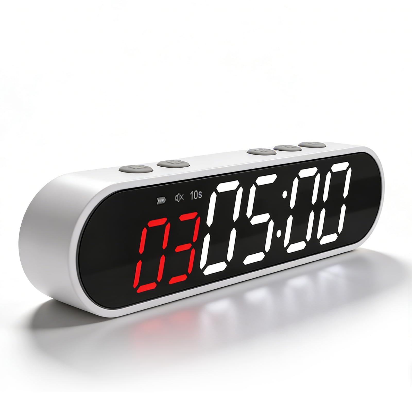 Timer Sport Portable, Gym Timer Sport Minuteur Fitness Aimanté Intervall Timers Horloge avec ChronomèTre, Compte à Rebours/Montée, RéGlable Luminosité/Volume pour Gym Garage EntraîNement