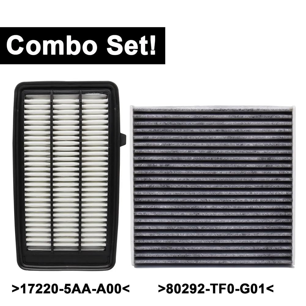 Filtro Abitacolo per Honda CR-V Civic 1.5L Turbo Engine 2017-2020, Filtro Aria abitacolo Auto 17220-5AA-A00/80292-TF0-G01