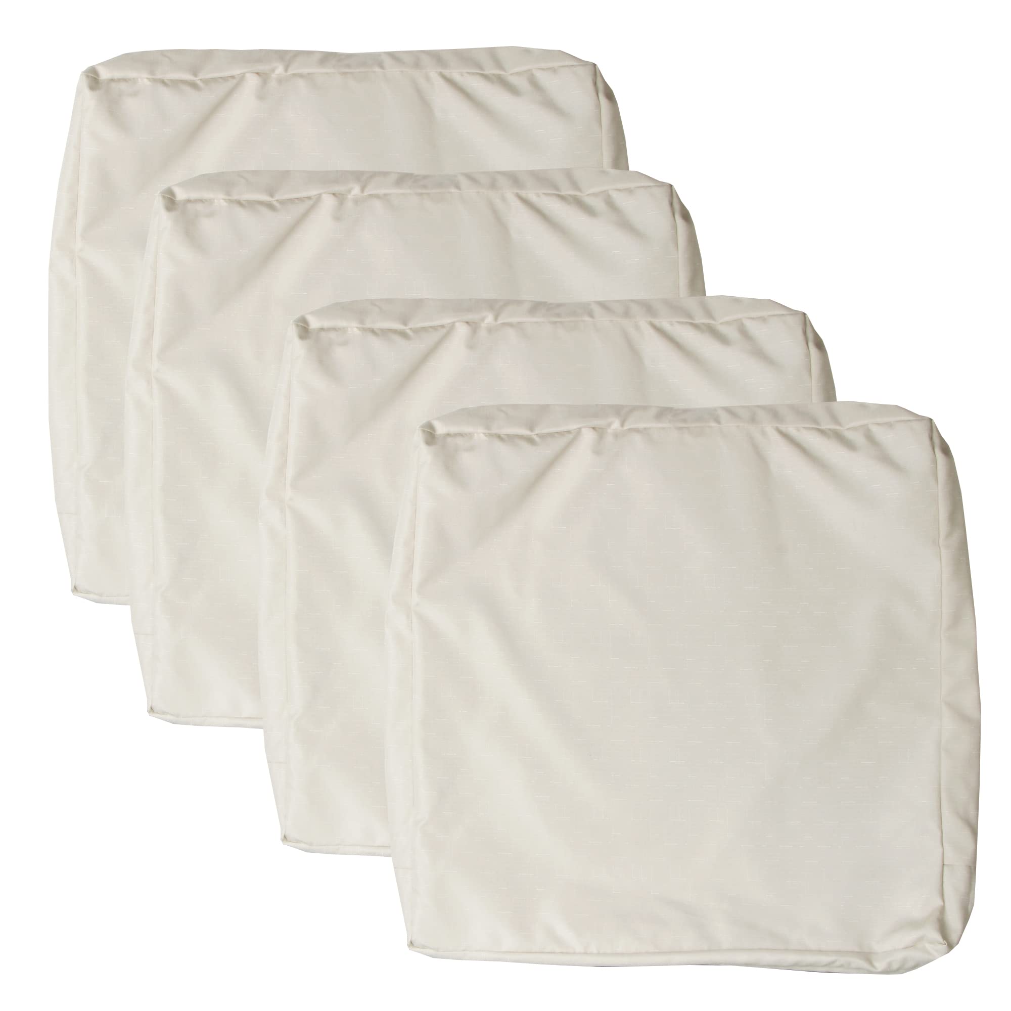 youngseahome Patio Seat Cushion Covers,Washable Slip Covers Replacement,Waterproof Outdoor Furniture Chair Cushion Pillow Seat Cover for Couch,Garden,Sofa,Khaki,24"×24"×4"(2 Covers Only)