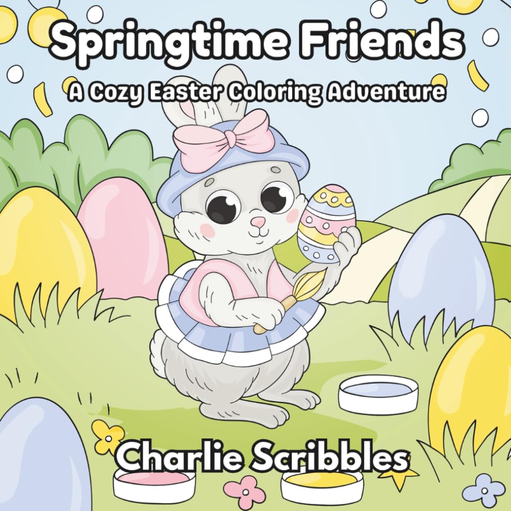 Springtime Friends: A Cozy Easter Coloring Adventure
