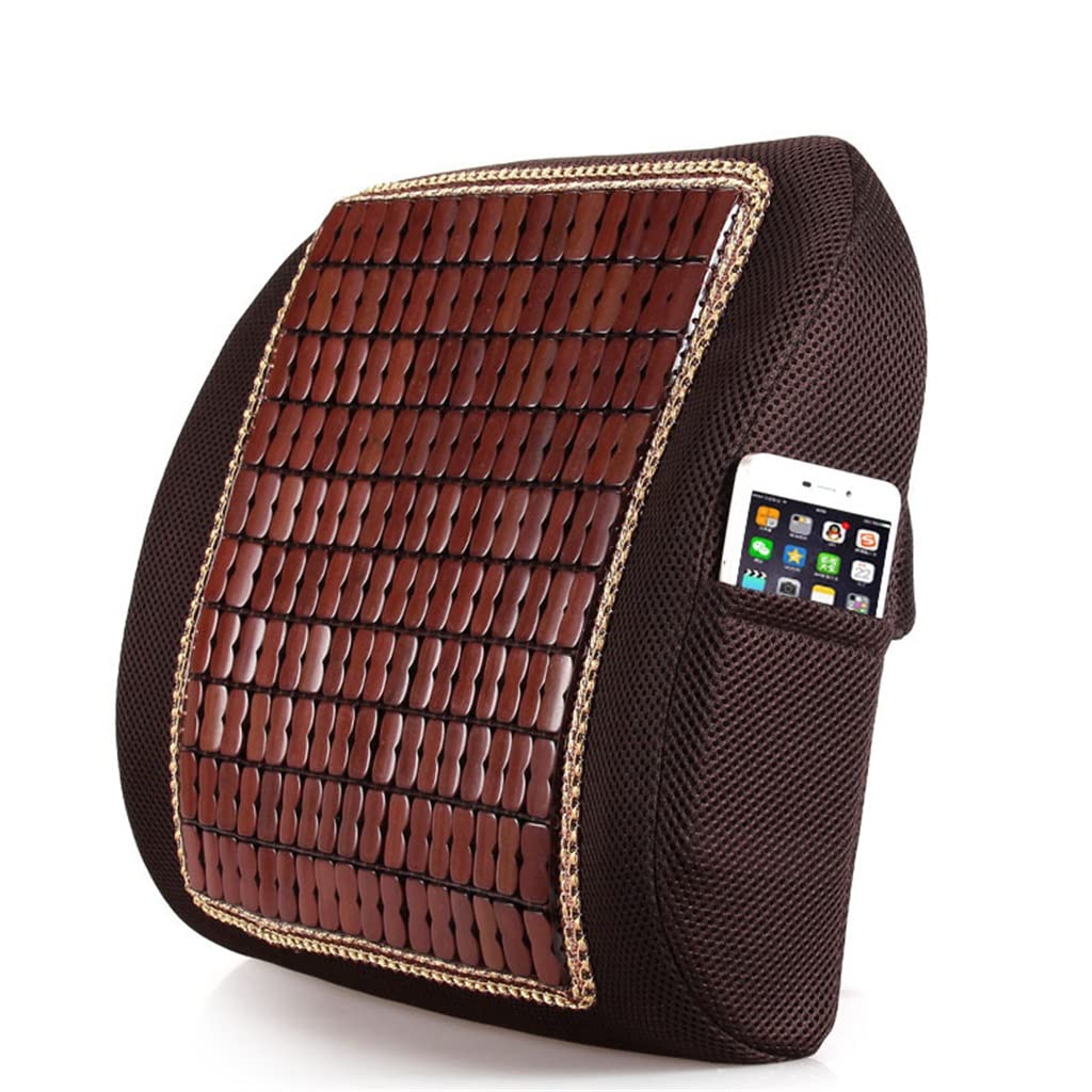 IULJH Summer Mahjong Grain Memory Cotton Waist Pillow Office Waist Back Summer Cool Car Waist Cushion Cushion Chair Back (Color : D, Size : 40cm*34cm*10cm)